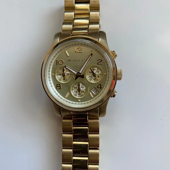 Michael Kors | Jewelry | Michael Kors Mk555 Gold Tone Watch  display picture 2